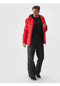 4f - 4F Kurtka narciarska membrana 10000 męska - czerwona M. Okazja: na co dzień. Typ kołnierza: kaptur. Kolor: czerwony. Materiał: dzianina, materiał, tkanina, poliester. Wzór: gładki. Sezon: zima. Styl: casual, klasyczny, sportowy #2