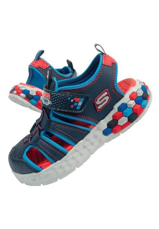 skechers - Buty do chodzenia dla dzieci Skechers 402213LNVRD. Zapięcie: rzepy. Kolor: niebieski. Materiał: syntetyk, tkanina, materiał. Sezon: lato