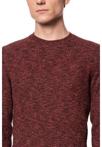 Mustang - MĘSKI SWETER MUSTANG Muline Jumper GARNET 1006554 7146. Kolor: czerwony. Wzór: melanż #8