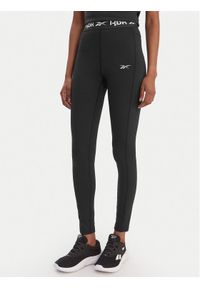 Reebok Legginsy RK25606CCW Czarny Slim Fit. Kolor: czarny. Materiał: syntetyk #1