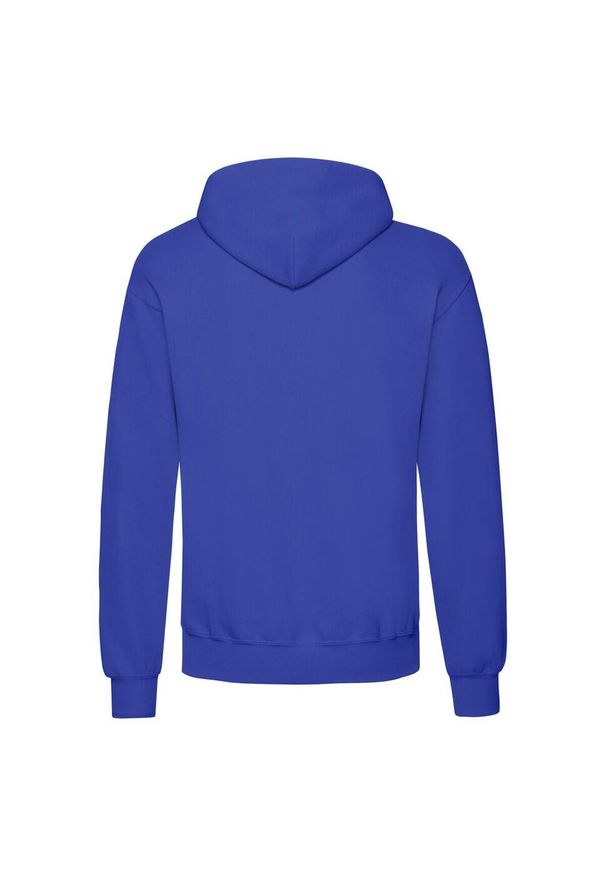 FRUIT OF THE LOOM - Męska Klasyczna Bluza Z Kapturem. Typ kołnierza: kaptur. Kolor: niebieski