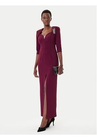 Rinascimento Sukienka wieczorowa CFC0125271003 Bordowy Slim Fit. Kolor: czerwony. Materiał: syntetyk. Styl: wizytowy #3