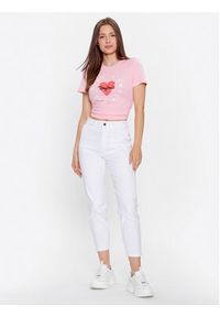 only - ONLY T-Shirt 15266625 Różowy Regular Fit. Kolor: różowy. Materiał: bawełna #4