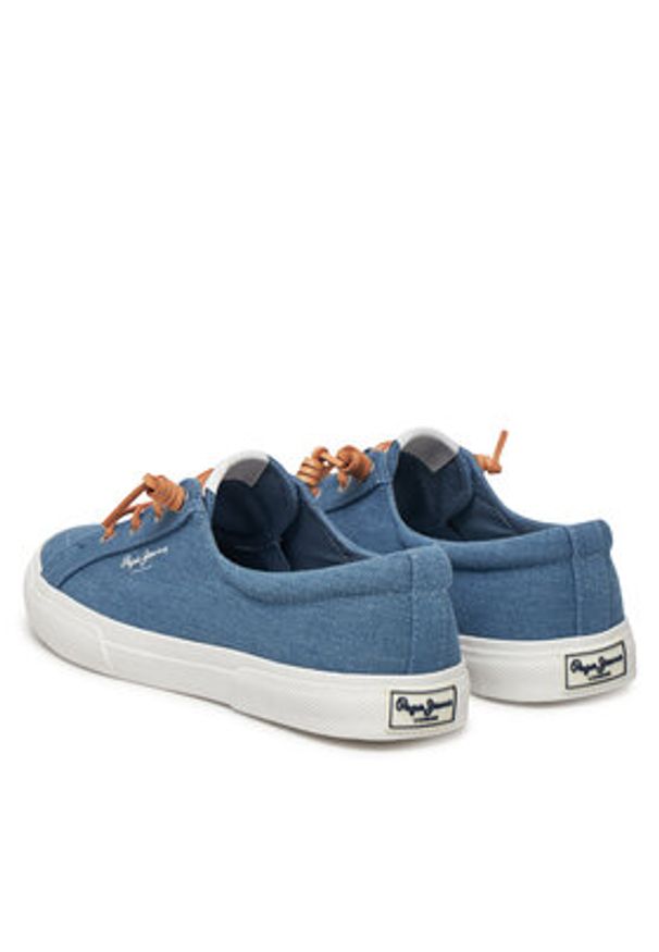 Pepe Jeans Sneakersy Kenton Denim PLS31602 Niebieski. Kolor: niebieski. Materiał: materiał