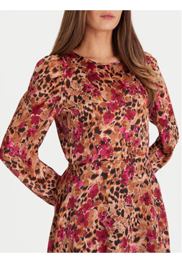 Morgan Sukienka codzienna 252-RIZAC.F Kolorowy Regular Fit. Okazja: na co dzień. Materiał: syntetyk. Wzór: kolorowy. Typ sukienki: proste. Styl: casual