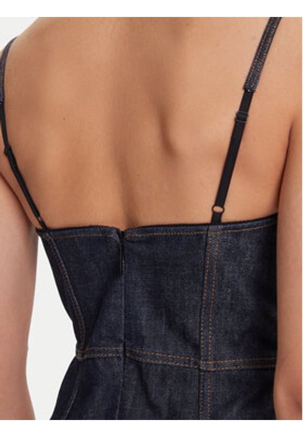 Miss Sixty 6S1DJ49400 Sukienka jeansowa Blue Black Denim F26. Kolor: niebieski. Materiał: bawełna