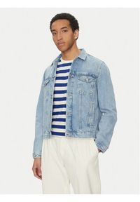 TOMMY HILFIGER - Tommy Hilfiger Kurtka jeansowa MW0MW38956 Niebieski Regular Fit. Kolor: niebieski. Materiał: bawełna