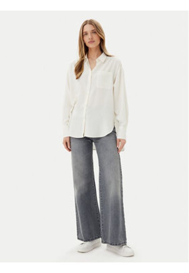 JJXX Koszula Jamie 12269668 Biały Oversize. Kolor: biały. Materiał: wiskoza, len