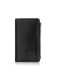 PAOLO PERUZZI - Portfel damski skórzany duży czarny z ochroną RFID Paolo Peruzzi T-140-BL. Kolor: czarny. Materiał: skóra #1