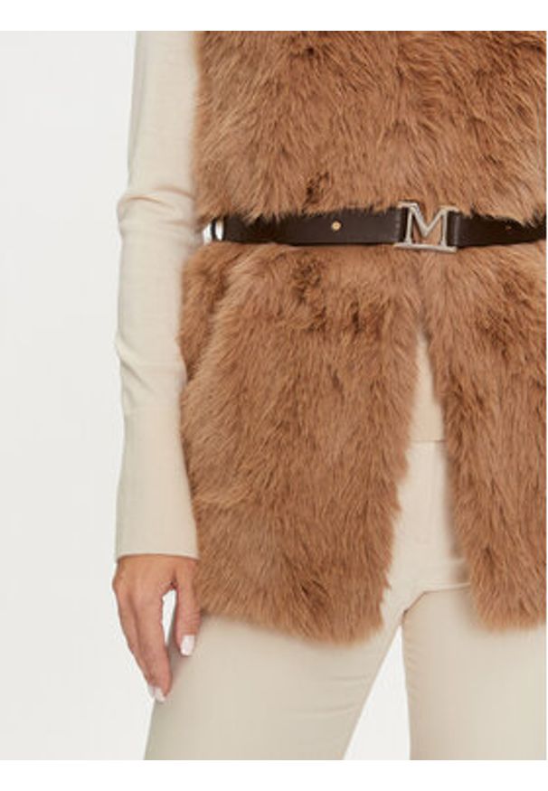 Marciano Guess Bezrękawnik Chloe 4YGL28 7128A Brązowy Regular Fit. Kolor: brązowy. Materiał: syntetyk. Długość rękawa: bez rękawów