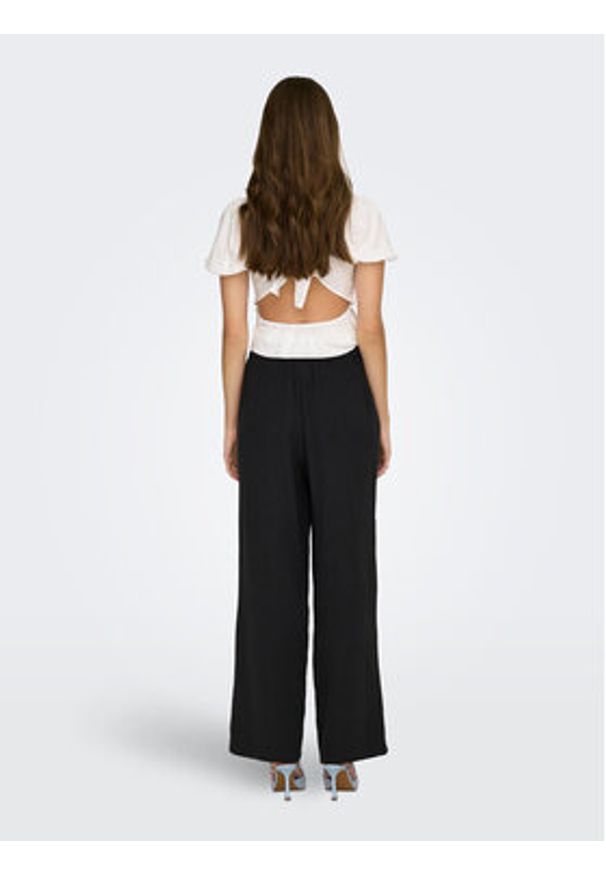 only - ONLY Spodnie materiałowe Thyra 15296375 Czarny Comfort Fit. Kolor: czarny. Materiał: bawełna