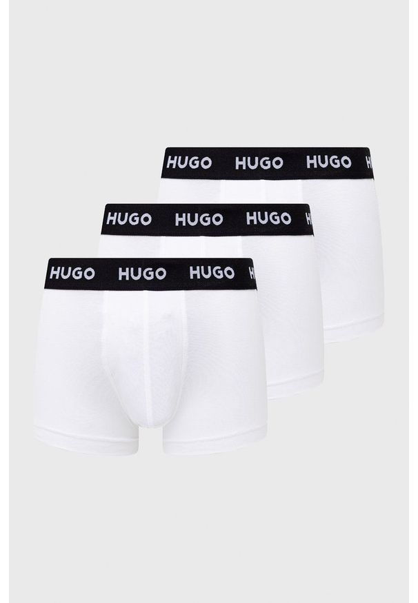 Hugo - HUGO bokserki (3-pack) 50469786 męskie kolor biały. Kolor: biały