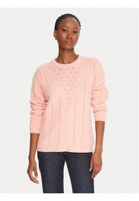 Guess Sweter W5YR56 Z2ZK2 Pomarańczowy Regular Fit. Kolor: pomarańczowy. Materiał: syntetyk
