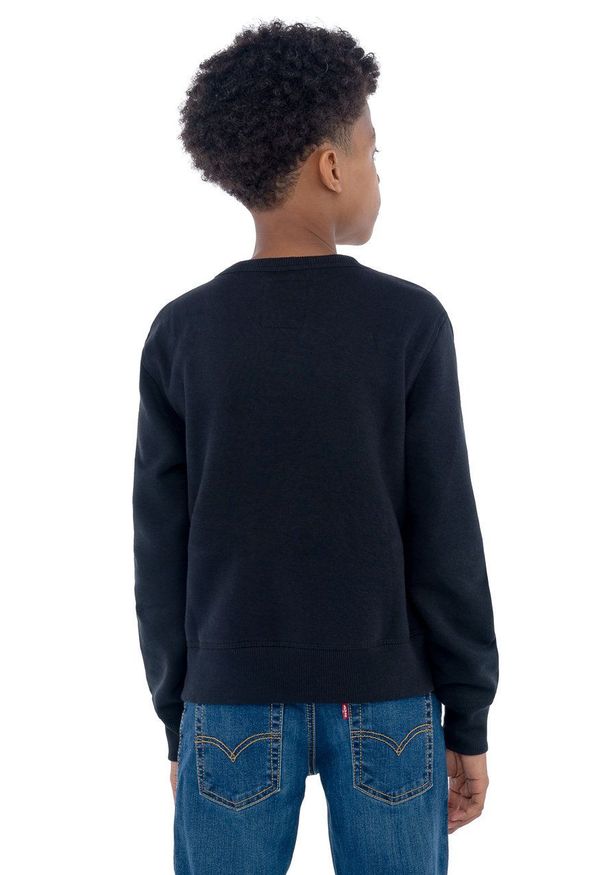 Levi's® - Levi's Bluza dziecięca kolor czarny z nadrukiem. Okazja: na spotkanie biznesowe, na co dzień. Kolor: czarny. Materiał: dzianina. Wzór: nadruk. Styl: casual, biznesowy