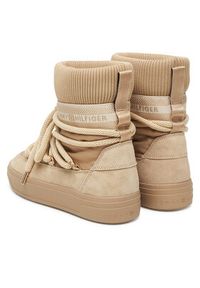 TOMMY HILFIGER - Tommy Hilfiger Śniegowce Tommytech Logotape Snowboot Warm FW0FW08998 Beżowy. Kolor: beżowy. Materiał: materiał #6