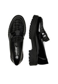 Rieker Loafersy 47550-00 Czarny. Kolor: czarny. Materiał: materiał #3