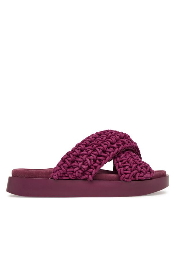 Inuikii Klapki Woven 1004.003.0062 Bordowy. Kolor: czerwony. Materiał: materiał