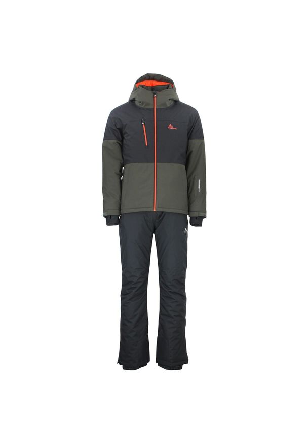 PEAK MOUNTAIN - Zestaw narciarski Peak Mountain Ceruby. Kolor: czarny, wielokolorowy, zielony. Materiał: dresówka. Sport: narciarstwo