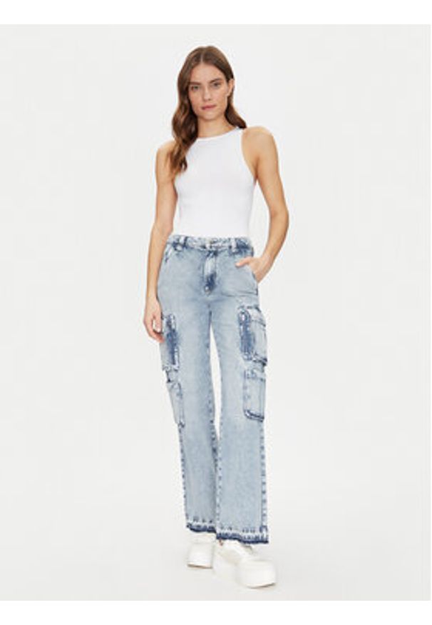 Guess Jeansy W5RA97 D5LG1 Niebieski Regular Fit. Kolor: niebieski