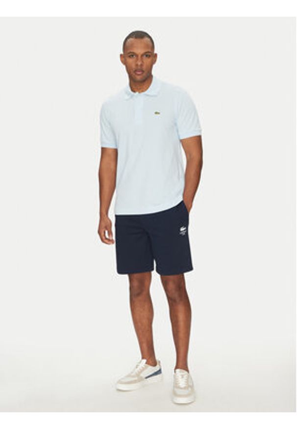 Lacoste Polo PH9851 Błękitny Classic Fit. Typ kołnierza: polo. Kolor: niebieski. Materiał: bawełna