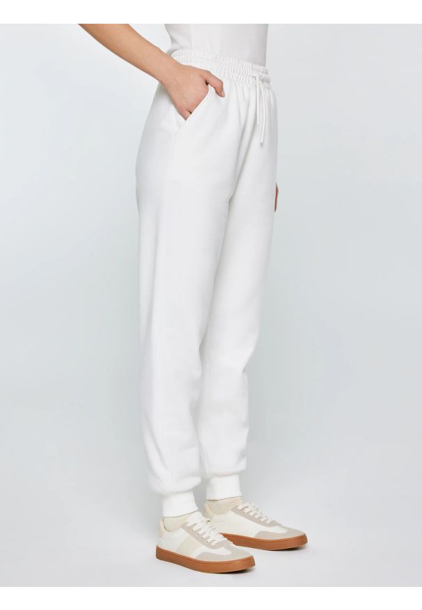 Big-Star - Spodnie damskie dresowe białe Fonia 100. Okazja: na spacer, na co dzień. Kolor: biały. Materiał: dresówka. Typ sukienki: sportowe. Styl: casual, sportowy