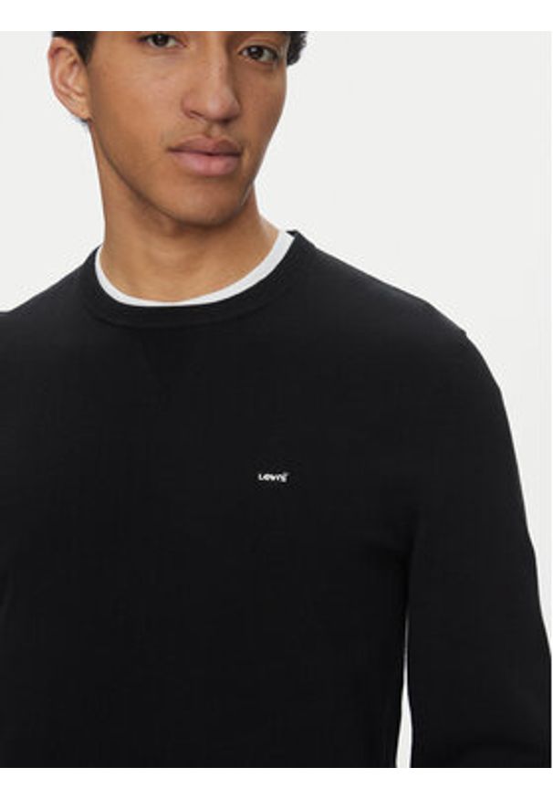 Levi's® Sweter Housemark A7207-0001 Czarny Regular Fit. Kolor: czarny. Materiał: bawełna