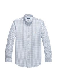 Polo Ralph Lauren Koszula 710922273002 Błękitny Custom Fit. Typ kołnierza: polo. Kolor: niebieski. Materiał: bawełna #4