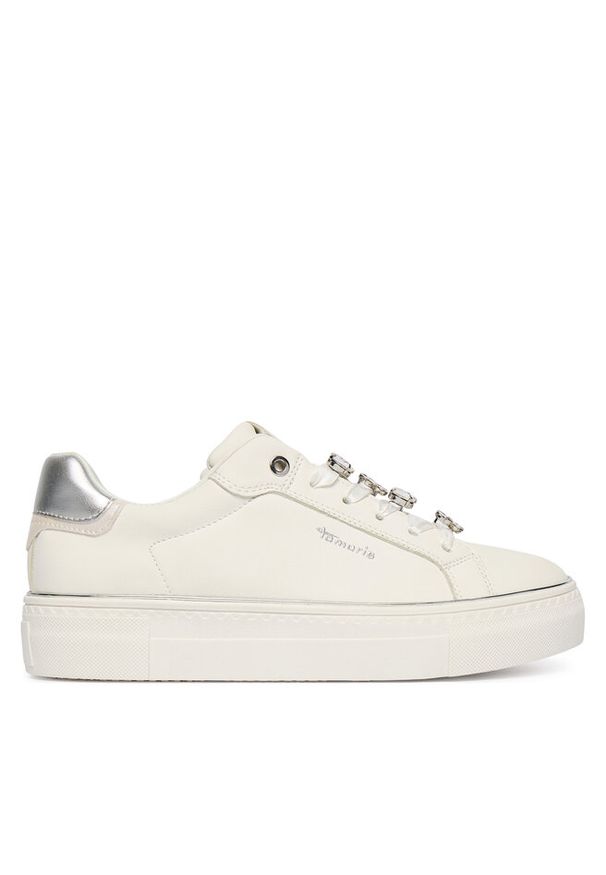 Sneakersy Tamaris. Kolor: biały