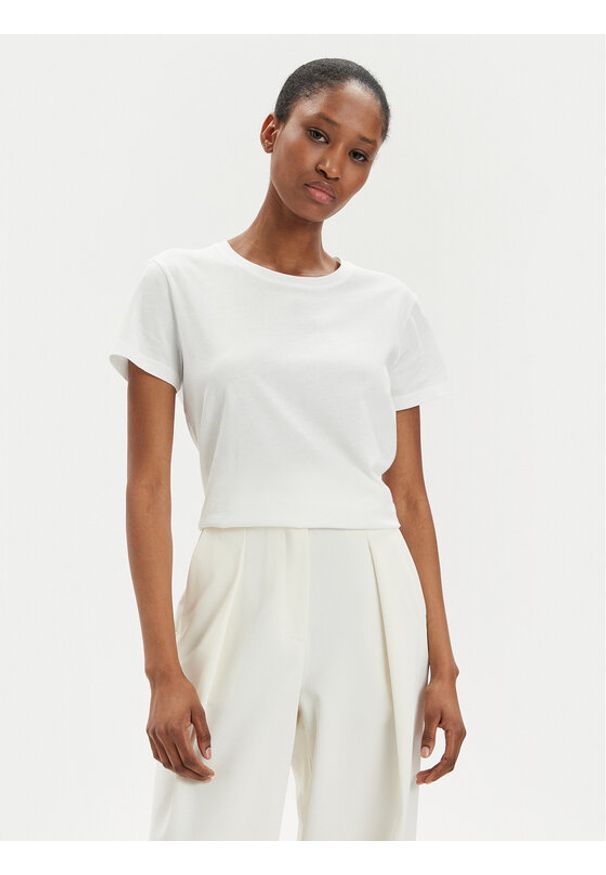 Sisley T-Shirt 3I1XL101S Biały Boxy Fit. Kolor: biały. Materiał: bawełna