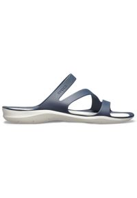 Klapki damskie Crocs Swiftwater. Kolor: czarny, niebieski, wielokolorowy, biały. Materiał: syntetyk, materiał. Styl: sportowy