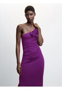 mango - Sukienka wieczorowa Mango. Kolor: fioletowy. Styl: wizytowy #1