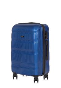 Ochnik - Komplet walizek na kółkach 19'/24'/28'. Kolor: niebieski. Materiał: materiał, poliester, guma, kauczuk #5
