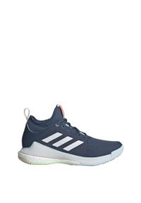 Buty do siatkówki dla dorosłych Adidas Crazyflight Mid Shoes. Kolor: wielokolorowy, biały, niebieski. Materiał: materiał. Sport: siatkówka
