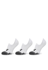 Under Armour Zestaw 3 par niskich skarpet unisex Performance Tech 1379502 Biały. Kolor: biały. Materiał: poliester, materiał