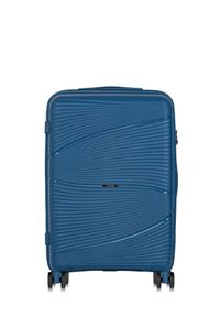 Ochnik - Komplet walizek na kółkach 19"/24"/28" WALPP-0021-61(W24). Kolor: niebieski. Materiał: materiał, poliester, guma #3