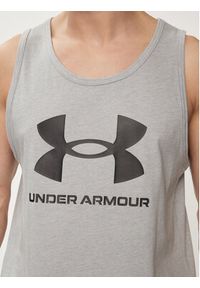 Under Armour Tank top Ua Sportstyle Logo Tank 1382883-035 Szary Loose Fit. Kolor: szary. Materiał: syntetyk, bawełna #4