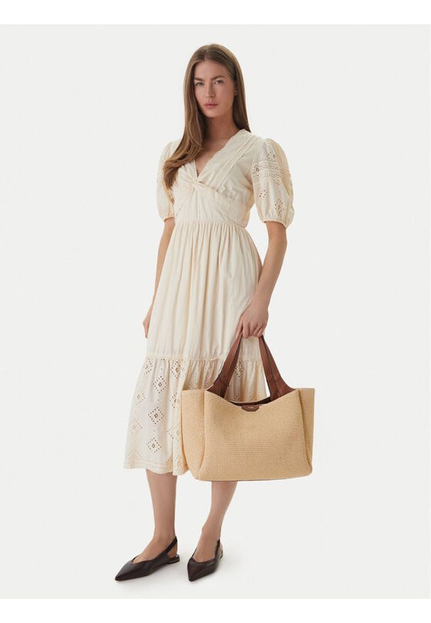 DKNY Torebka Willa Tote R61AOG32 Beżowy. Kolor: beżowy