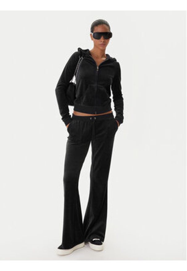Juicy Couture Bluza Robyn JCSEBJ007G Czarny Slim Fit. Kolor: czarny. Materiał: bawełna