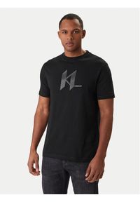 Karl Lagerfeld - KARL LAGERFELD T-Shirt 755072 561252 Czarny Regular Fit. Typ kołnierza: dekolt w karo. Kolor: czarny. Materiał: bawełna #1