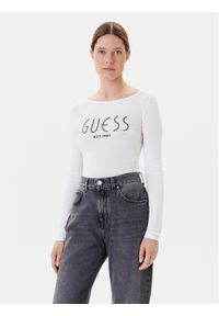 Guess Body W5YP05 K68D2 Biały Slim Fit. Kolor: biały. Materiał: wiskoza