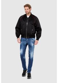 Dolce and Gabbana - DOLCE & GABBANA Czarna męska kurtka bomber outwear jacket, Rozmiar 48. Kolor: czarny