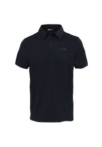 Koszulka The North Face Tanken 0A2WAZJK31 - czarna. Typ kołnierza: polo. Kolor: czarny. Materiał: poliester, materiał #1