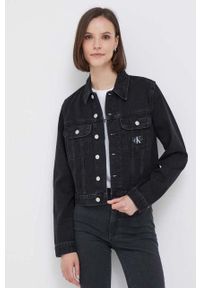 Calvin Klein Jeans kurtka jeansowa damska kolor czarny przejściowa. Kolor: czarny #1