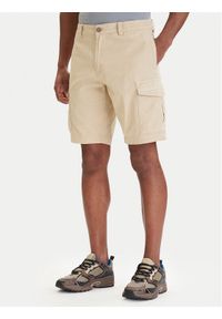 Napapijri Szorty materiałowe NP0A4HOT Beżowy Regular Fit. Kolor: beżowy. Materiał: bawełna #1
