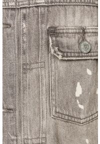 AllSaints - Kurtka jeansowa. Okazja: na co dzień. Typ kołnierza: bez kaptura. Kolor: szary. Materiał: jeans. Styl: casual #6