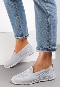 Born2be - Szare Tenisówki Dubost. Okazja: na co dzień. Kolor: szary. Materiał: jeans, dresówka. Szerokość cholewki: normalna. Obcas: na płaskiej podeszwie. Styl: sportowy, casual #3