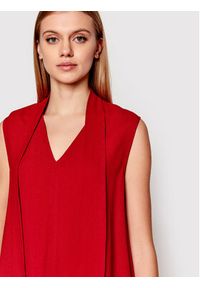 Victoria Victoria Beckham Sukienka codzienna 1122WDR003477A Czerwony Relaxed Fit. Okazja: na co dzień. Kolor: czerwony. Materiał: wiskoza. Typ sukienki: proste. Styl: casual #5
