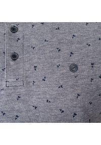 Bawełniana, Męska Koszulka Polo - Pako Jeans - Granatowy Melanż. Okazja: na co dzień. Typ kołnierza: polo. Kolor: niebieski. Materiał: bawełna. Wzór: melanż. Styl: casual #9