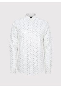Pako Lorente - PAKO LORENTE – Biała koszula męska w mikrowzór. Kolor: biały. Materiał: bawełna, elastan. Długość rękawa: długi rękaw. Długość: długie #3