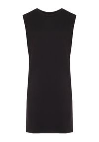 Born2be - Czarna Sukienka Nemeope. Kolor: czarny. Materiał: jeans, bawełna, tkanina. Długość rękawa: bez rękawów. Wzór: aplikacja, gładki. Styl: klasyczny, wakacyjny. Długość: mini #3